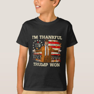 Camiseta Estou agradecido Trump Won Ação de Graças à Turqui