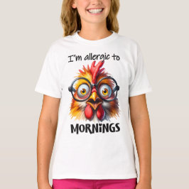 Camiseta Estou alérgico às manhãs!