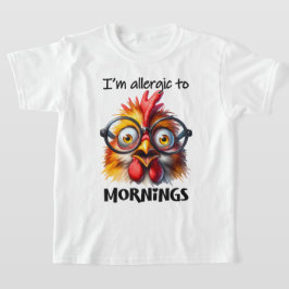 Camiseta Estou alérgico às manhãs!