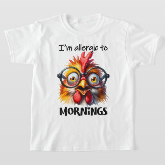Camiseta Estou alérgico às manhãs!