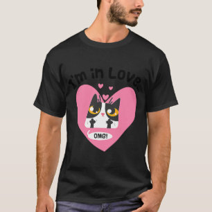 Camiseta Estou apaixonado por um gato no coração