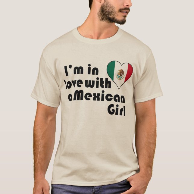 Camiseta Estou apaixonado por uma mexicana (Frente)