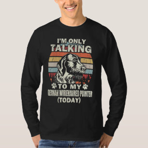 Camiseta Estou Apenas Falando Com Meu Pointer de Pelo Raspa