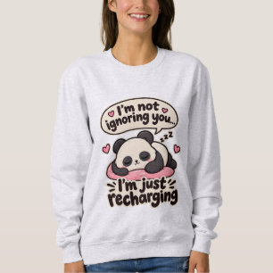 Camiseta Estou apenas recarregando dizer sarcástico Panda