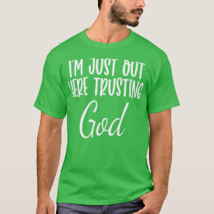Camiseta Estou Aqui A Confiar Em Deus Longa Folga