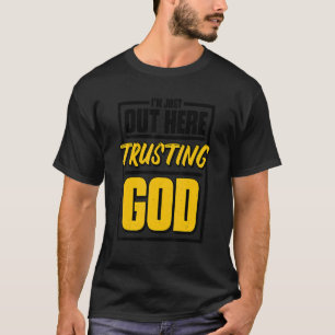 Camiseta Estou Aqui A Confiar Em Deus Que Jesus Cristão Sej