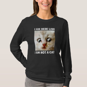 Camiseta Estou Aqui Ao Vivo Não Sou Um Advogado De Gato