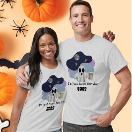 Camiseta Estou Aqui Apenas para os BOOS Diversão no Hallowe