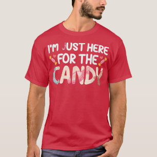 Camiseta Estou Aqui Apenas Para Os Doces De Halloween De Ca