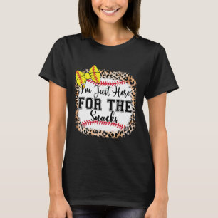 Camiseta Estou Aqui Apenas Para Os Lanches Lindo Arco Macio
