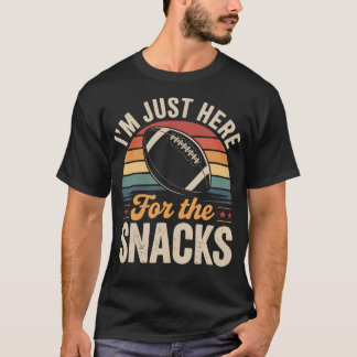 Camiseta Estou Aqui Apenas Para Os Snacks Fantasia Futebol 