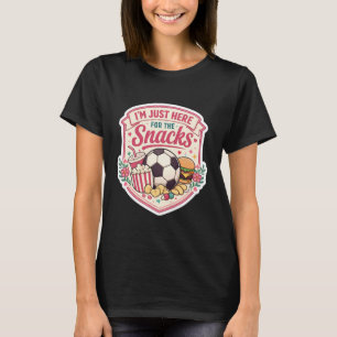 Camiseta Estou Aqui Apenas Para Os Snacks Torcedor de Futeb