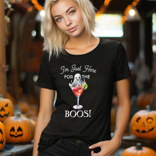 Camiseta Estou Aqui Apenas Para Os Vaias de Halloween