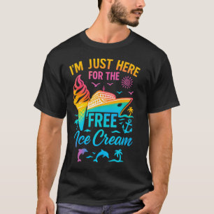 Camiseta ESTOU Aqui Apenas Pelo Sorvete Grátis Cruzeiro Fam