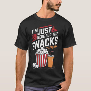 Camiseta ESTOU Aqui Apenas Pelos Lanches Comida Engraçada A