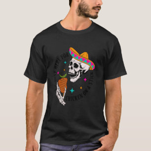 Camiseta Estou Aqui Apenas Por Frango Num Pau Festa Diverti