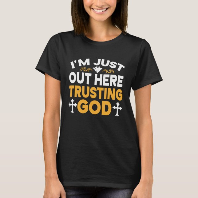 Camiseta Estou aqui confiando em Deus 1 (Frente)