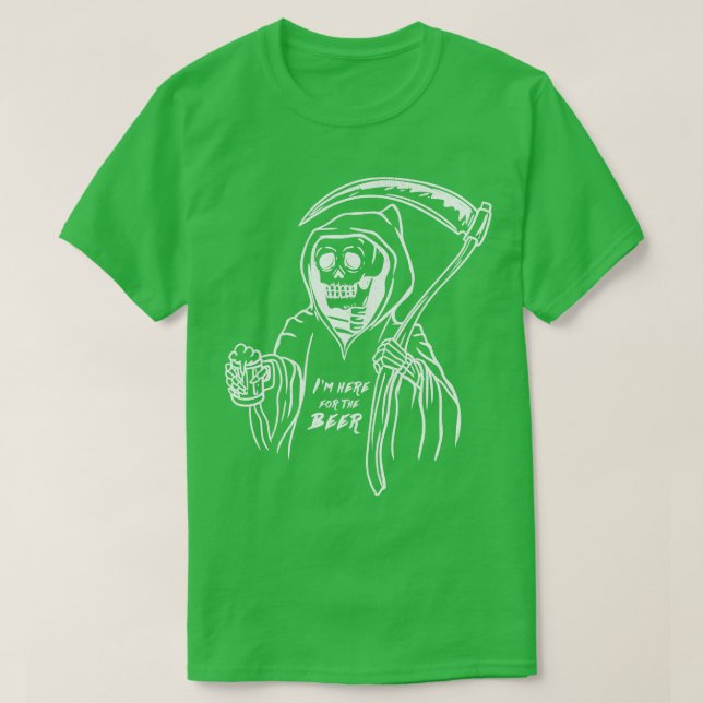 Camiseta Estou aqui para a Cerveja (Frente do Design)