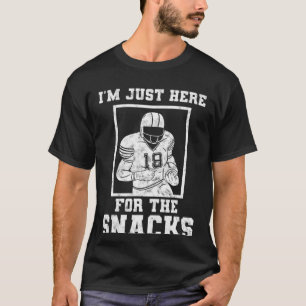 Camiseta Estou aqui para a Comida de futebol do Snacks