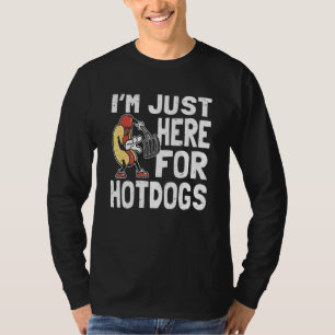 Camiseta Estou aqui para a Comida de salsicha dos cachorros