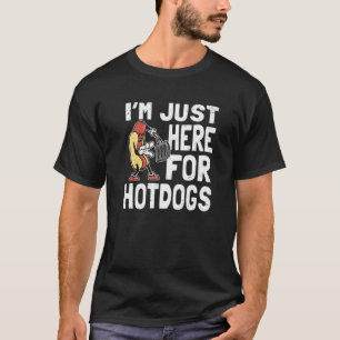Camiseta Estou aqui para a Comida de salsicha dos cachorros