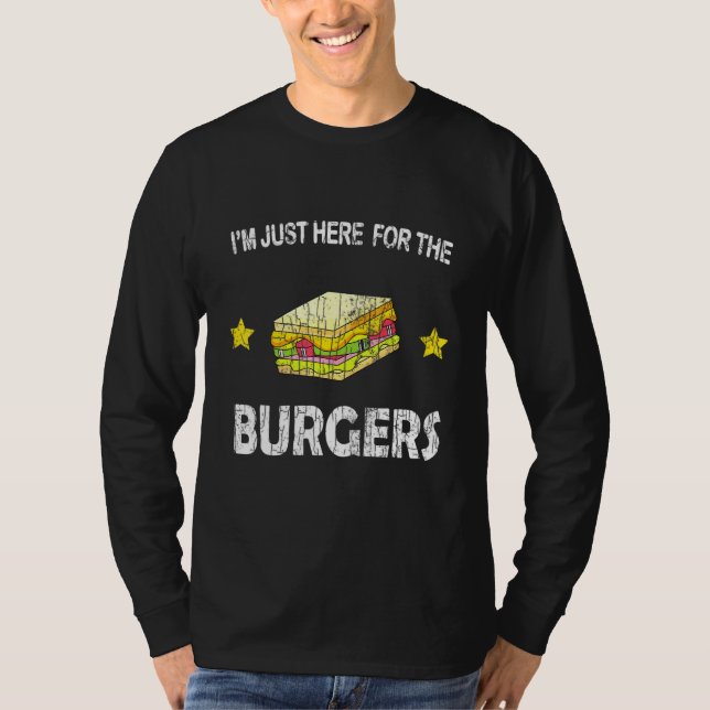 Camiseta Estou Aqui Para A Grafia De Cheeseburger. (Frente)