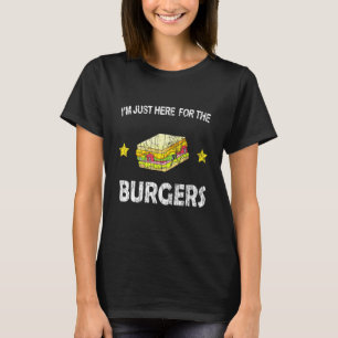 Camiseta Estou Aqui Para A Grafia De Cheeseburger.