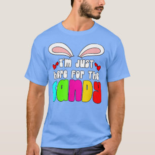 Camiseta Estou aqui para a Páscoa de ovos de coelho da Pásc