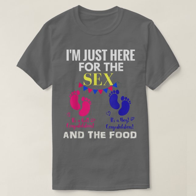 Camiseta Estou aqui para a "Se Gender Baby Reveal" (Frente do Design)