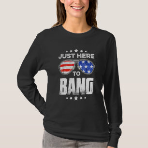 Camiseta Estou Aqui Para Bater Óculos De Sol Patrióticos 4º