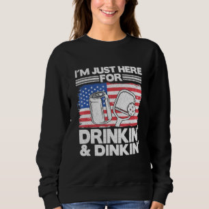 Camiseta Estou Aqui Para Bebendo Jantar Beer Usa Pic Sinali