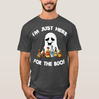 Camiseta Estou Aqui Para Beber Cerveja De Boos Halloween