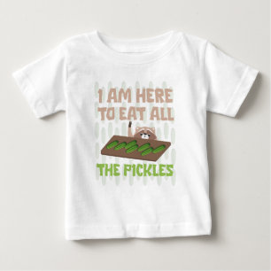 Camiseta estou aqui para comer todos os pepinos Raccoon eng