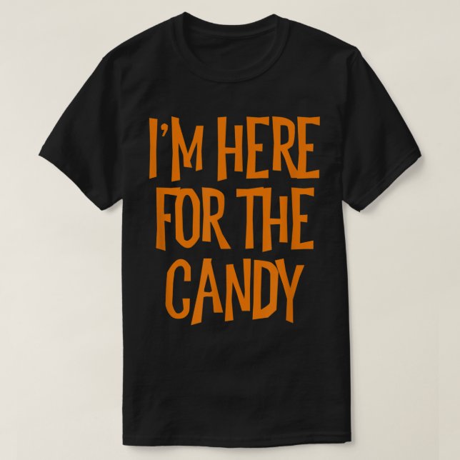 Camiseta Estou Aqui Para O Candy Halloween (Frente do Design)