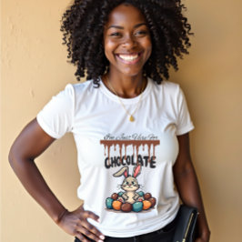 Camiseta Estou aqui para o chocolate: coelho da Páscoa