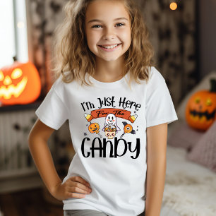 Camiseta Estou aqui para o Dia das Bruxas Doces