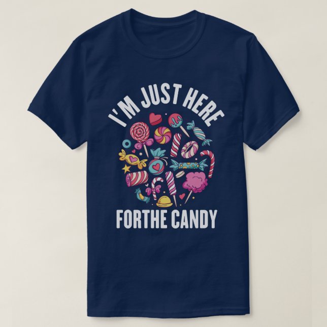 Camiseta Estou aqui para o doce (Frente do Design)