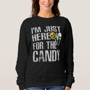 Camiseta Estou aqui para o doce doce de Halloween L