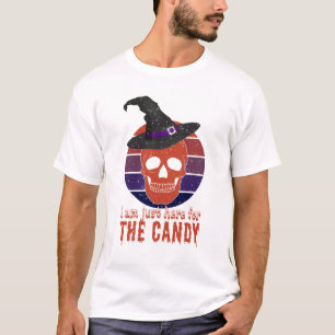 Camiseta Estou aqui para o doce. Engraçado design