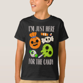 Camiseta estou aqui para o doce halloween engraçado