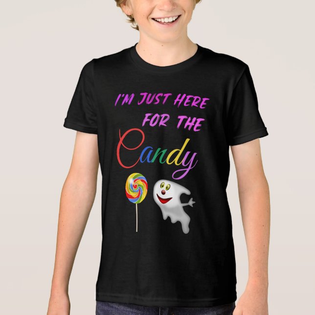 Camiseta Estou aqui para o doce - Rainbow Lollipop (Frente)
