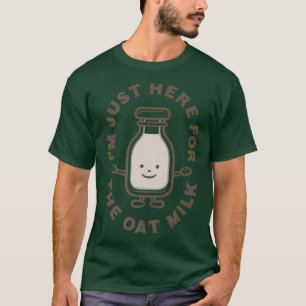 Camiseta Estou aqui para o leite de aveia, vegeta vegana en