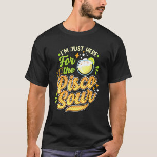 Camiseta Estou aqui para o Pisco Sour Peruano Chileno B