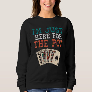 Camiseta Estou aqui para o Pote Jogo Jogando Cartões Poker