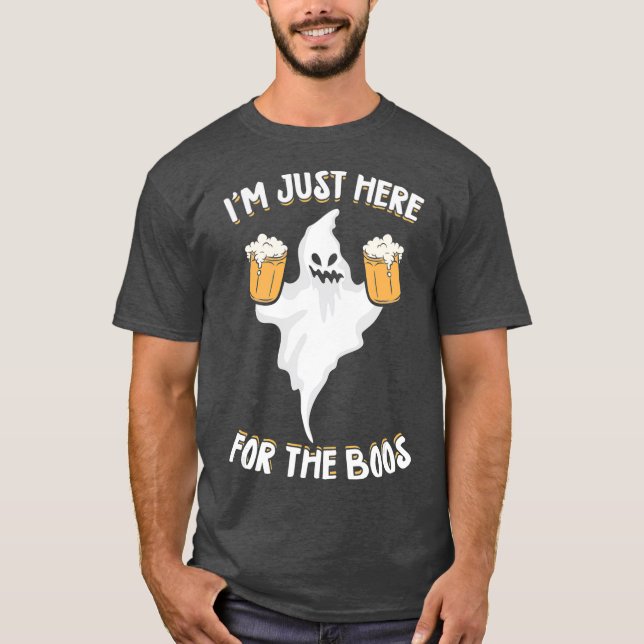 Camiseta Estou Aqui Para O Presente De Cerveja Bebendo Boos (Frente)
