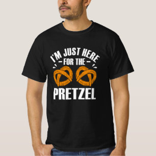 Camiseta Estou aqui para o Pretzel Funny Prezel Diversão Pu