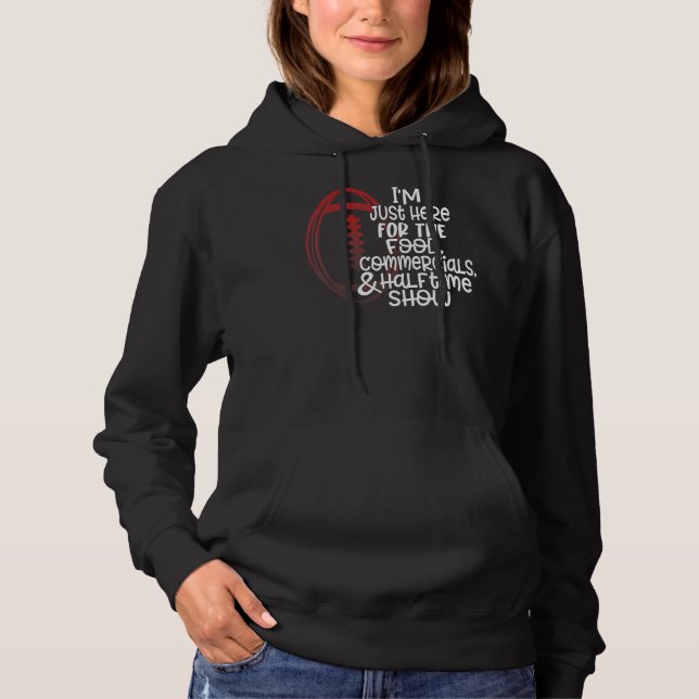 Camiseta Estou aqui para os comerciais de Comidas e meio-te (Frente)