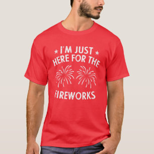 Camiseta Estou aqui para os fogos de artifício 4 de julho 