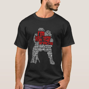 Camiseta Estou Aqui Para Os Homens De Futebol Americano.