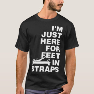 Camiseta Estou aqui para os pés nas pulseiras Pilates Yoga